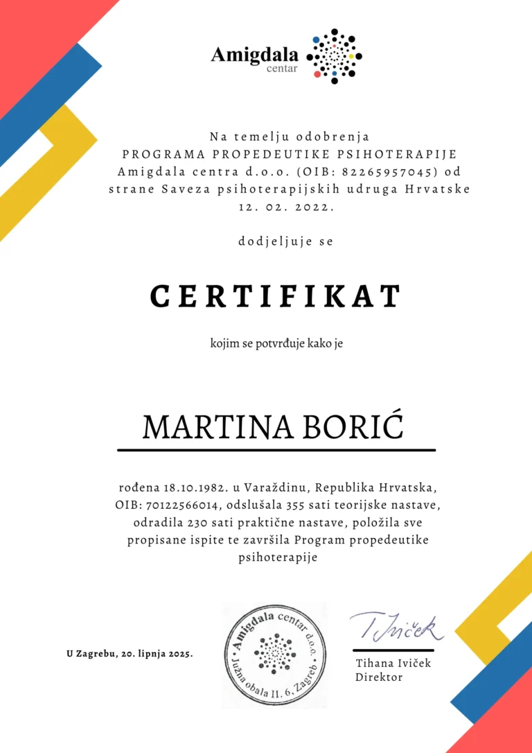 Program propedeutike psihoterapije - Martina Borić